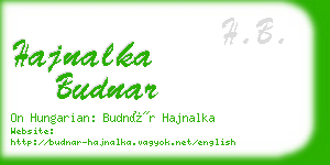 hajnalka budnar business card